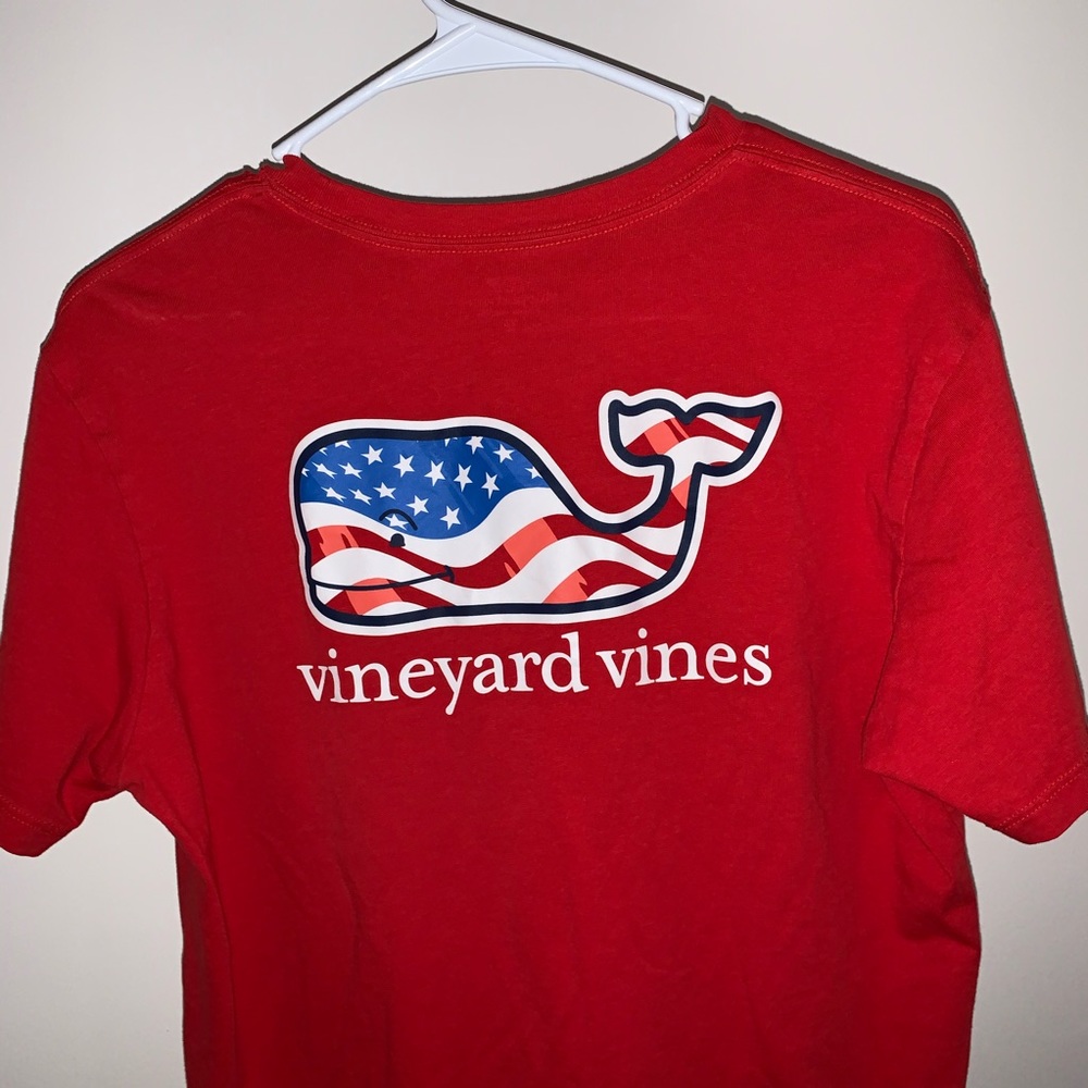 Vineyard Vines Kids “American Flag” Tee | XL | Red